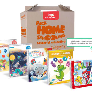 Pack Homeschooling +5. ( 5 cuadernos de actividades Caligrafix ).